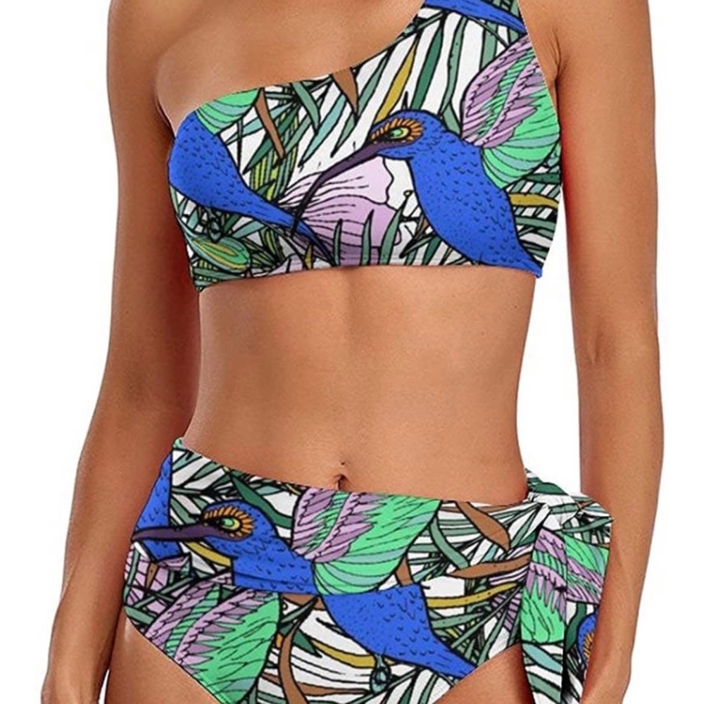 Lot of 3 One Shoulder High Waist Bikinis